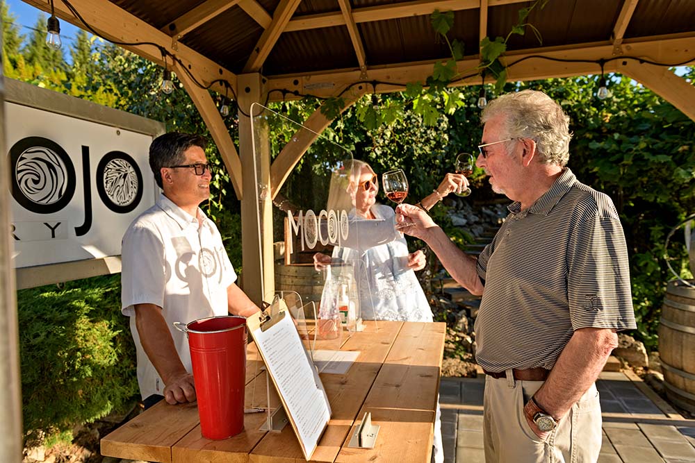 Tasting wine in the Okanagan